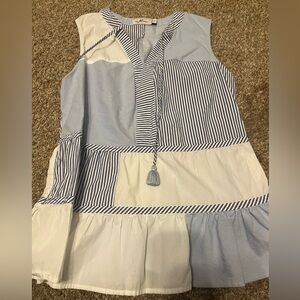 Vineyard Vines Blue and White Striped Top